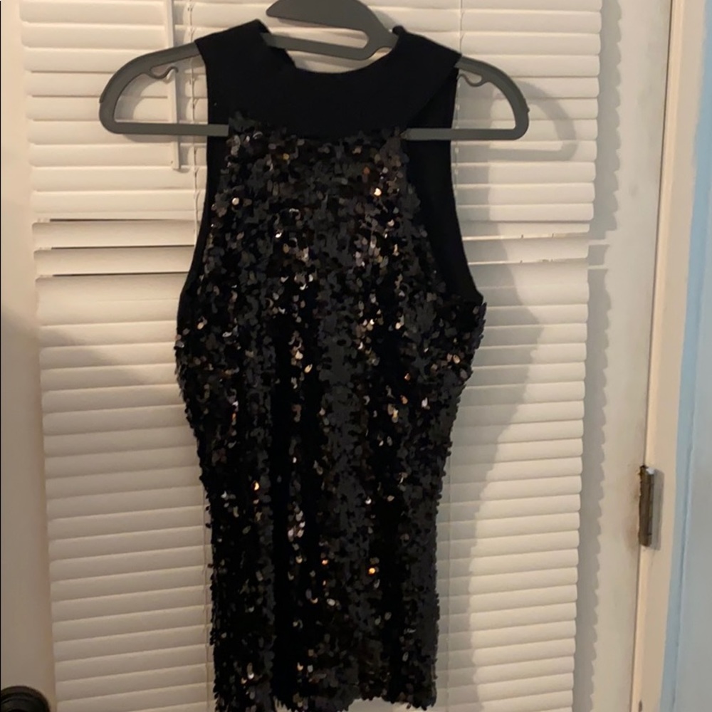 Sequined black top